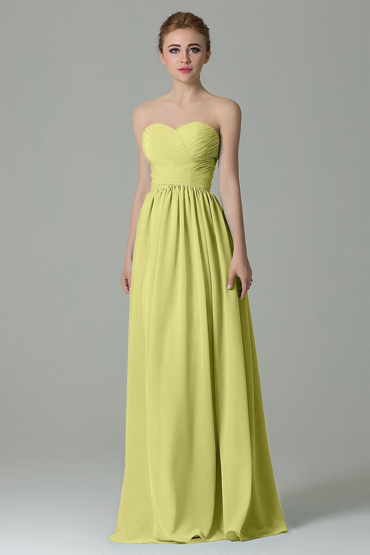 COCOMELODY Sheath Floor Length Chiffon Bridesmaid Dress COZF1500C 