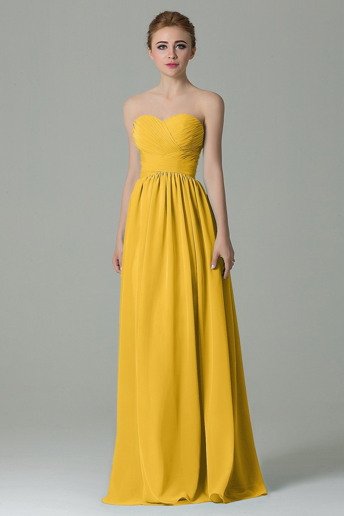 COCOMELODY Sheath Floor Length Chiffon Bridesmaid Dress COZF1500C 