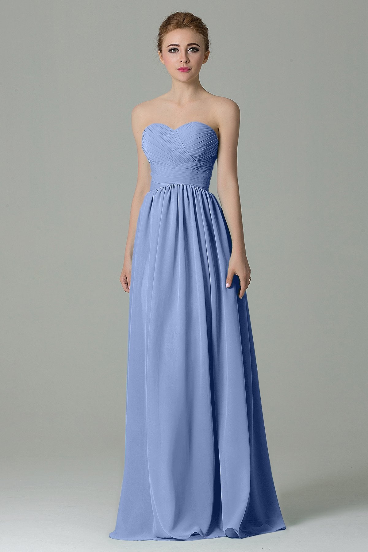 COCOMELODY Sheath Floor Length Chiffon Bridesmaid Dress COZF1500C 