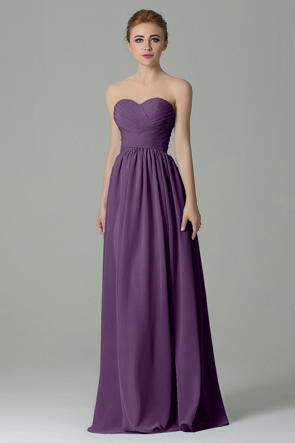 COCOMELODY Sheath Floor Length Chiffon Bridesmaid Dress COZF1500C 