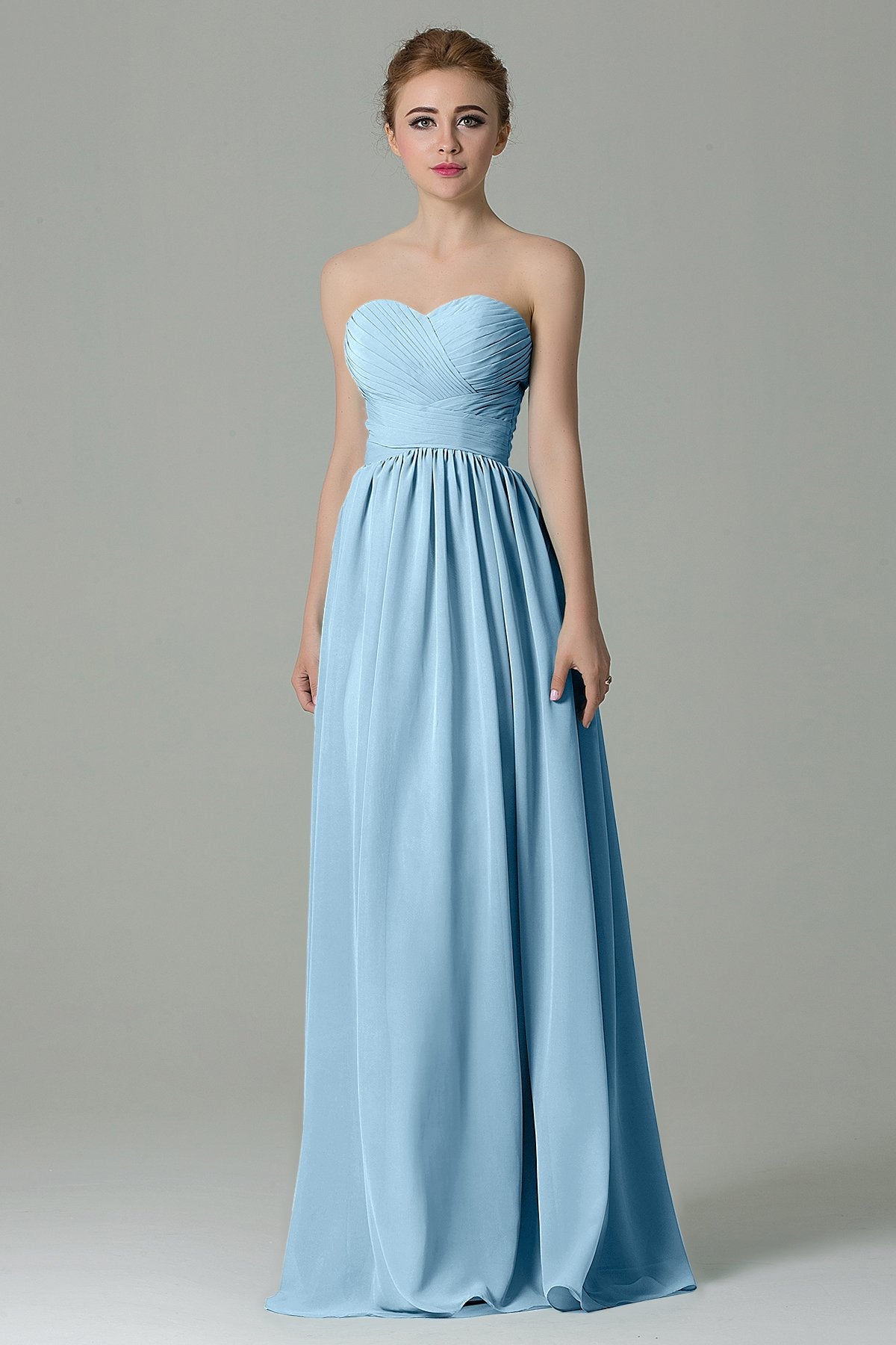 COCOMELODY Sheath Floor Length Chiffon Bridesmaid Dress COZF1500C 