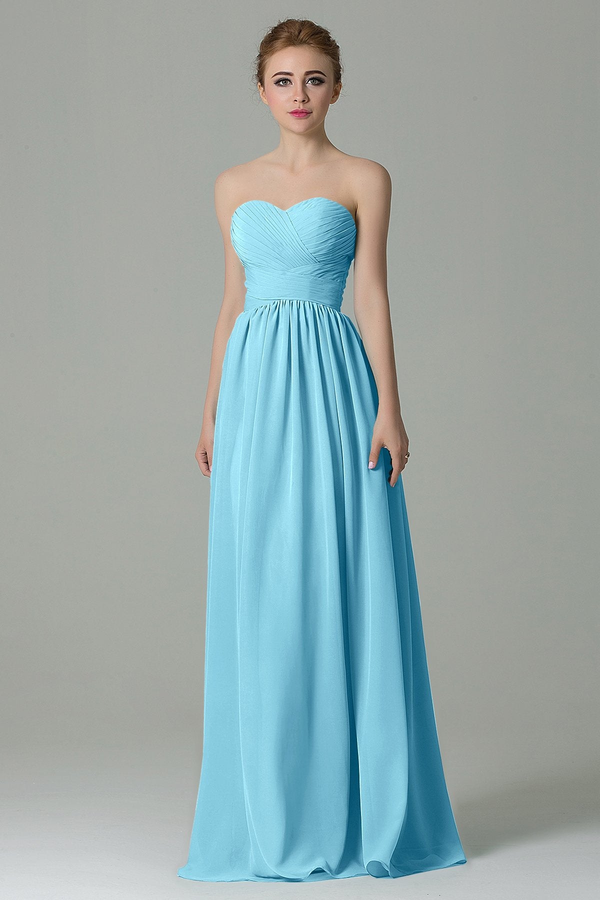 COCOMELODY Sheath Floor Length Chiffon Bridesmaid Dress COZF1500C 