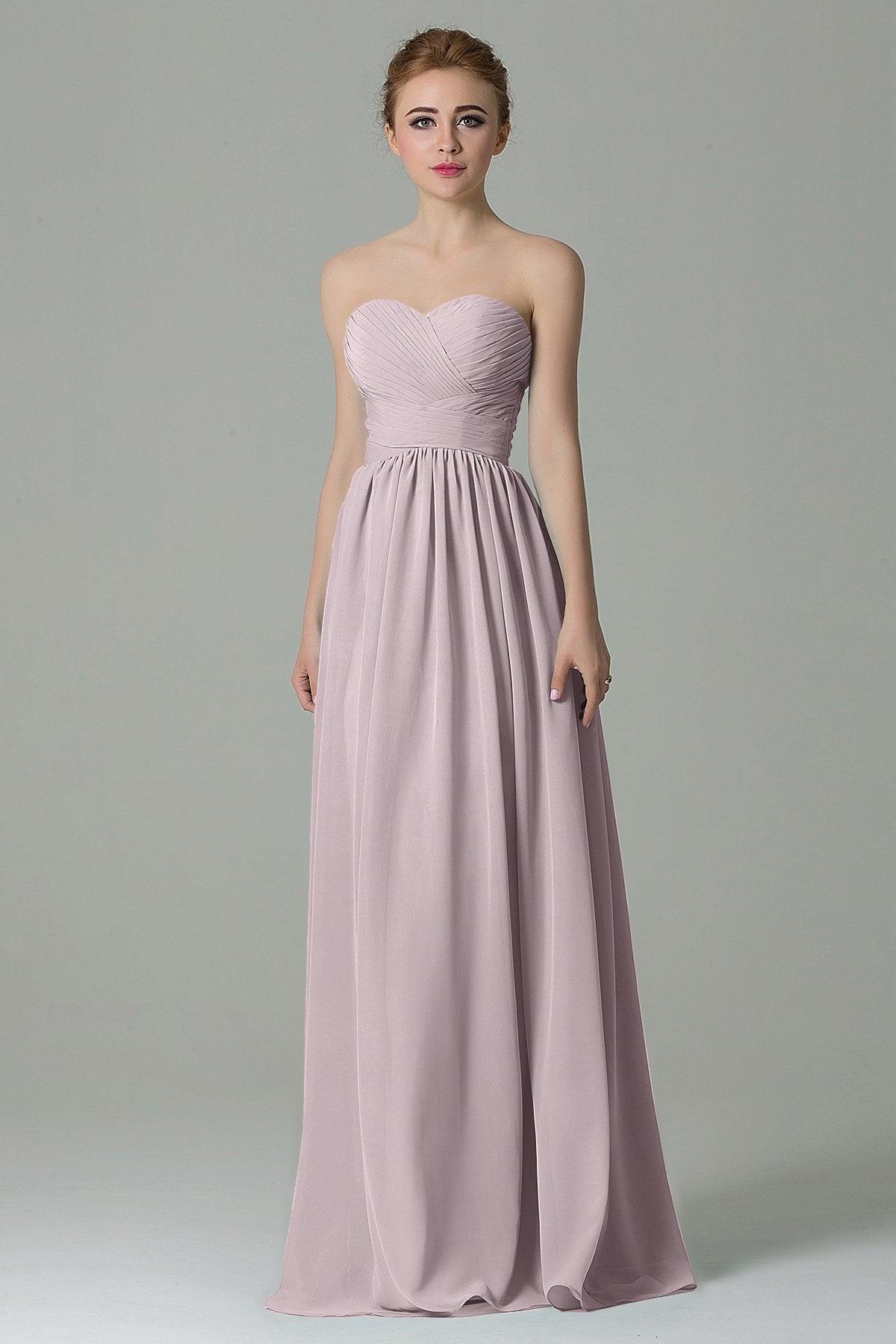 COCOMELODY Sheath Floor Length Chiffon Bridesmaid Dress COZF1500C 