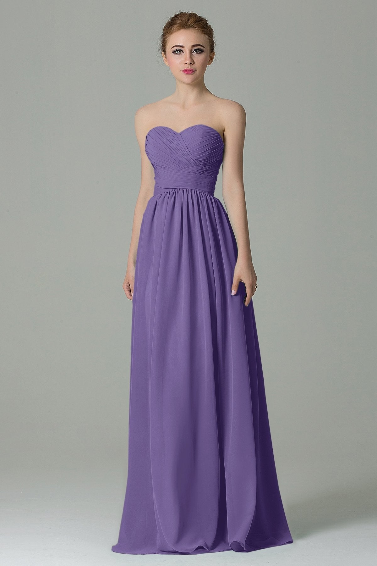 COCOMELODY Sheath Floor Length Chiffon Bridesmaid Dress COZF1500C 