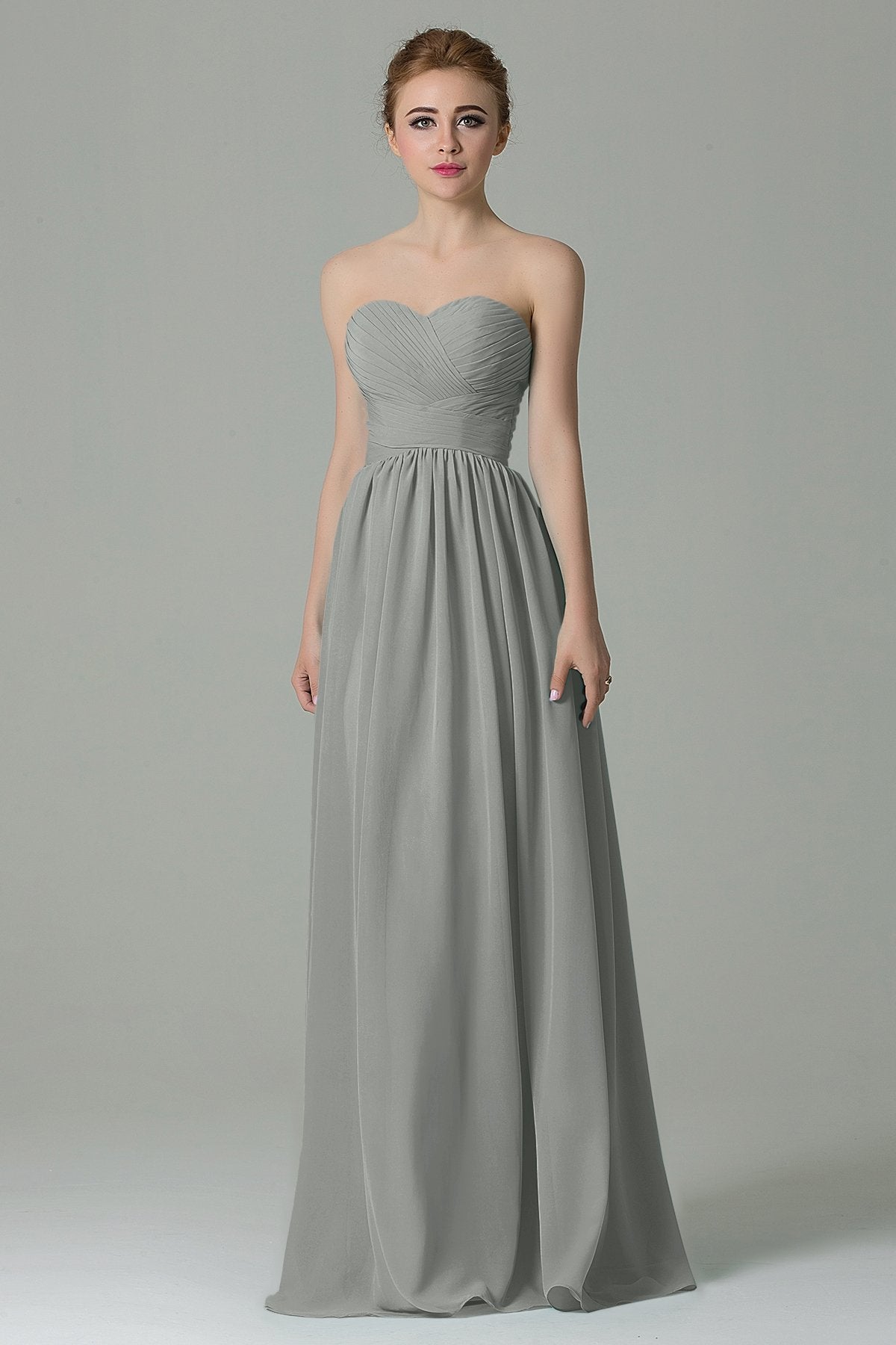 COCOMELODY Sheath Floor Length Chiffon Bridesmaid Dress COZF1500C 