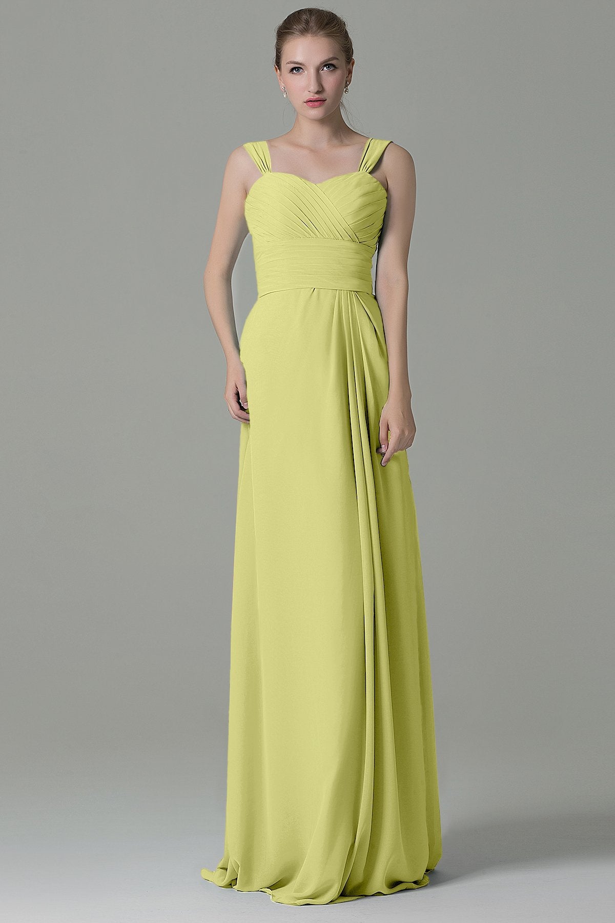 COCOMELODY Sheath Floor Length Chiffon Bridesmaid Dress COZF1500D 