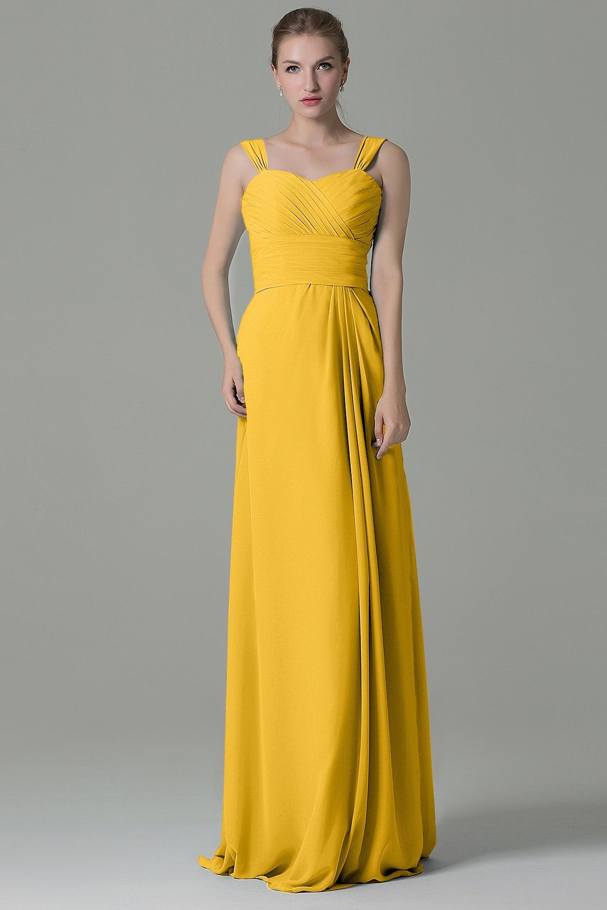 COCOMELODY Sheath Floor Length Chiffon Bridesmaid Dress COZF1500D 