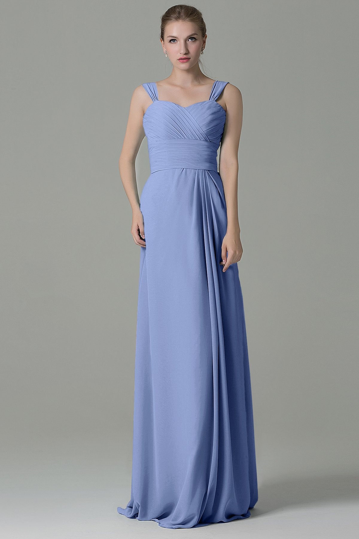 COCOMELODY Sheath Floor Length Chiffon Bridesmaid Dress COZF1500D 