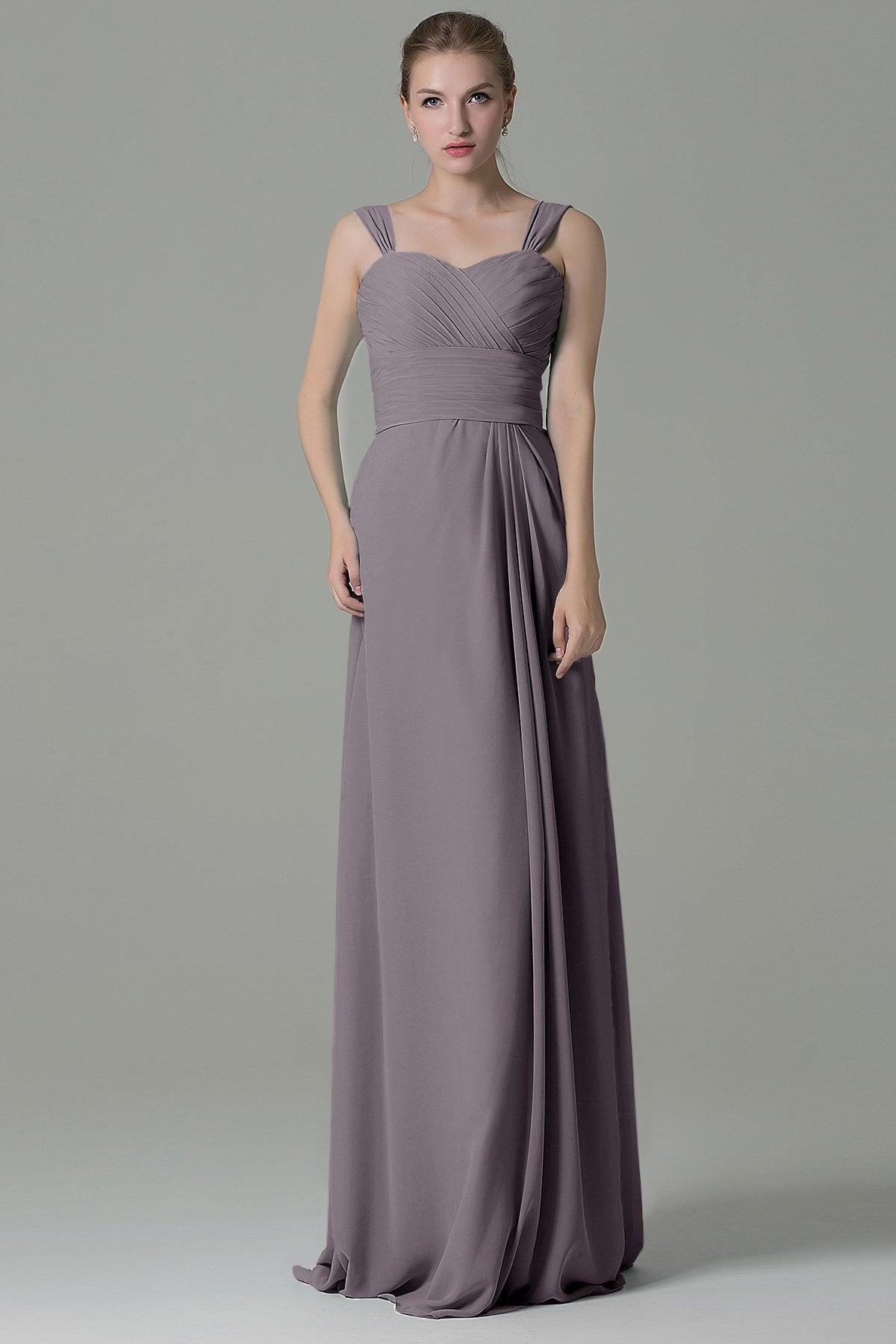 COCOMELODY Sheath Floor Length Chiffon Bridesmaid Dress COZF1500D 