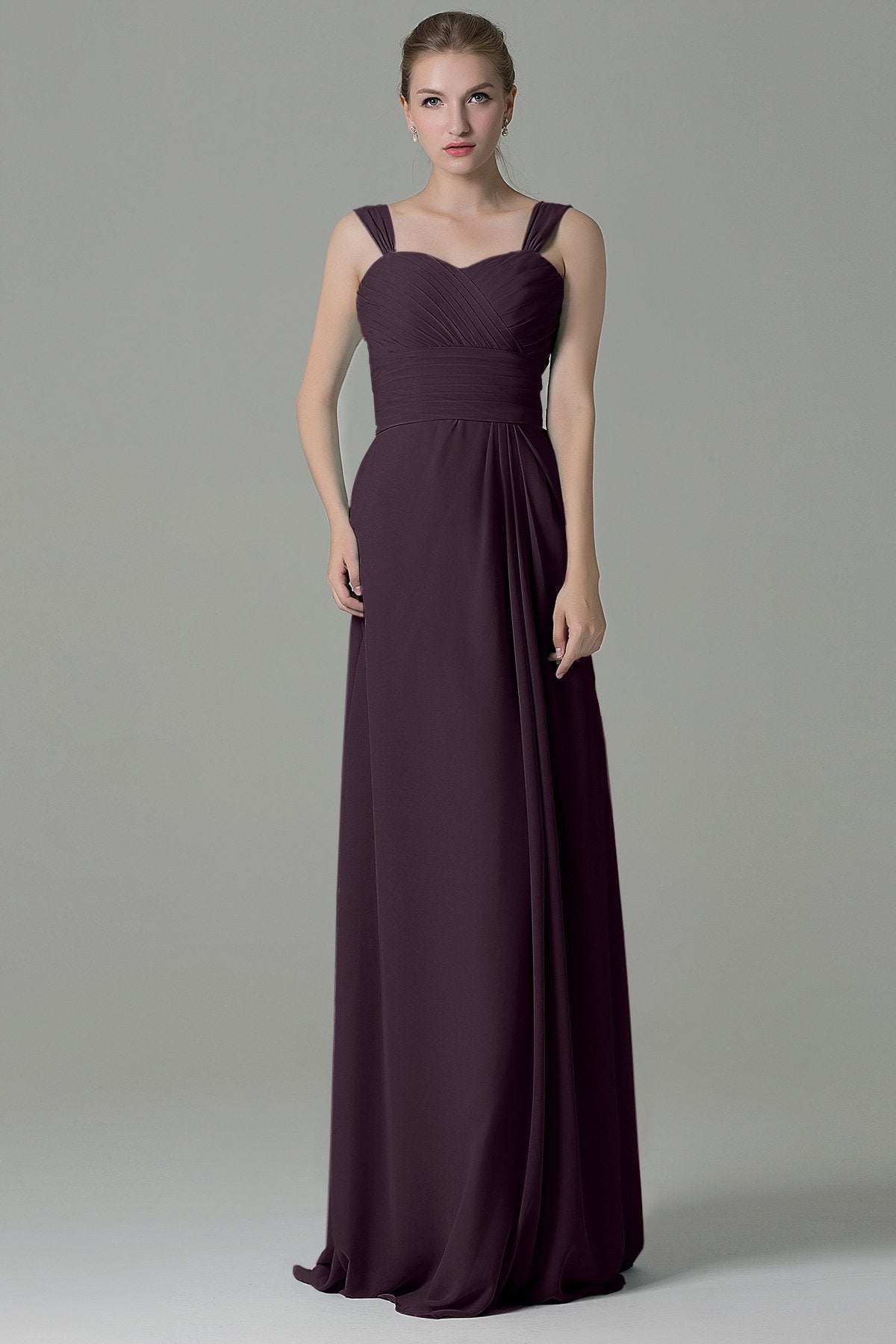 COCOMELODY Sheath Floor Length Chiffon Bridesmaid Dress COZF1500D 