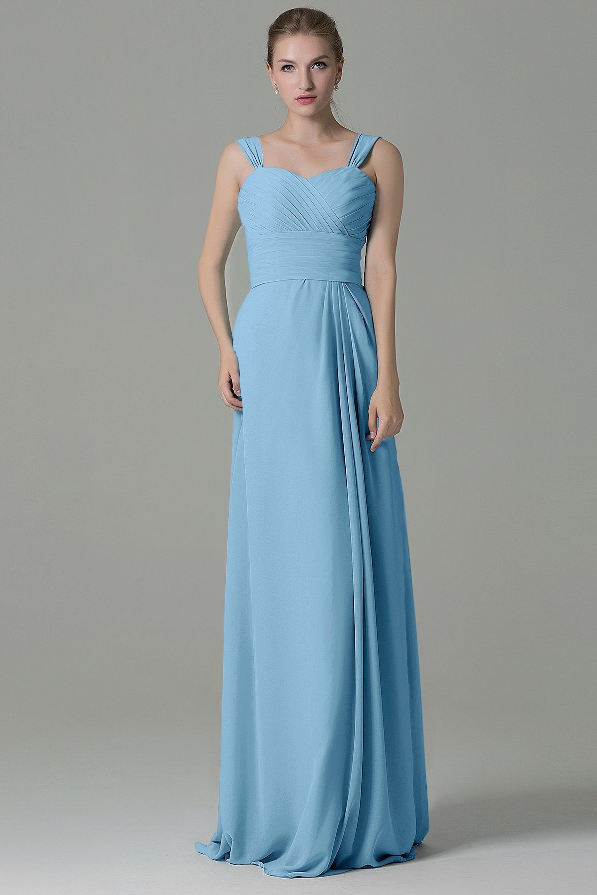 COCOMELODY Sheath Floor Length Chiffon Bridesmaid Dress COZF1500D 