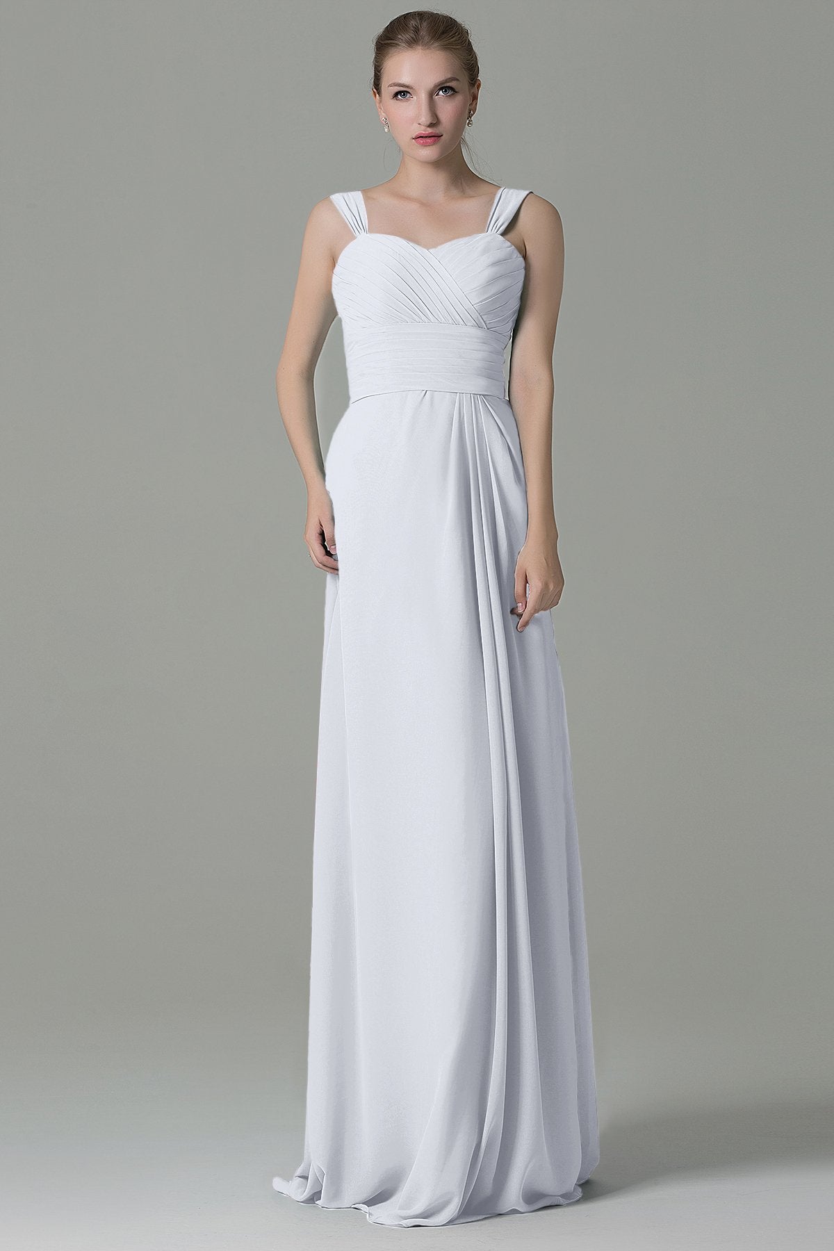 COCOMELODY Sheath Floor Length Chiffon Bridesmaid Dress COZF1500D 