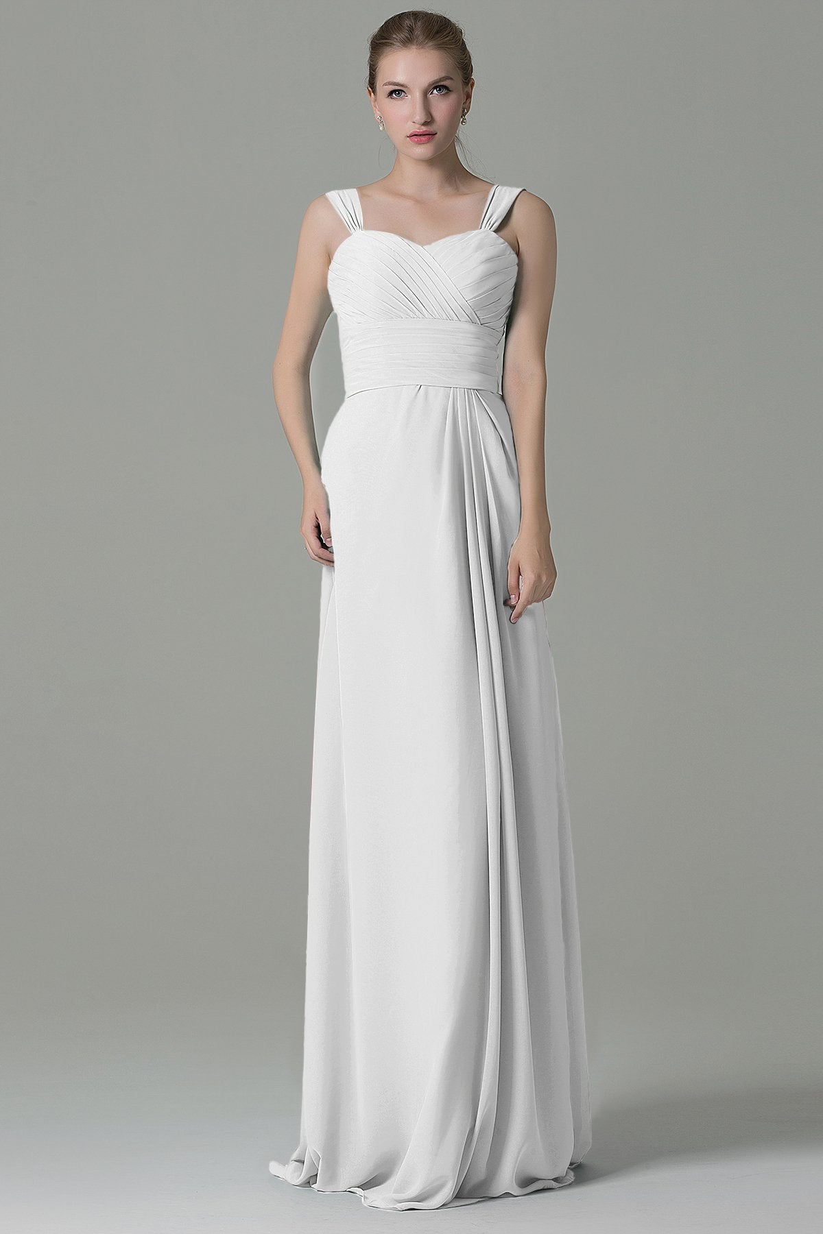 COCOMELODY Sheath Floor Length Chiffon Bridesmaid Dress COZF1500D 