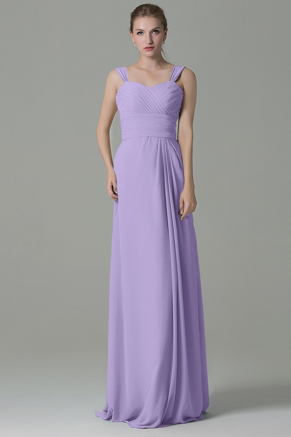 COCOMELODY Sheath Floor Length Chiffon Bridesmaid Dress COZF1500D 