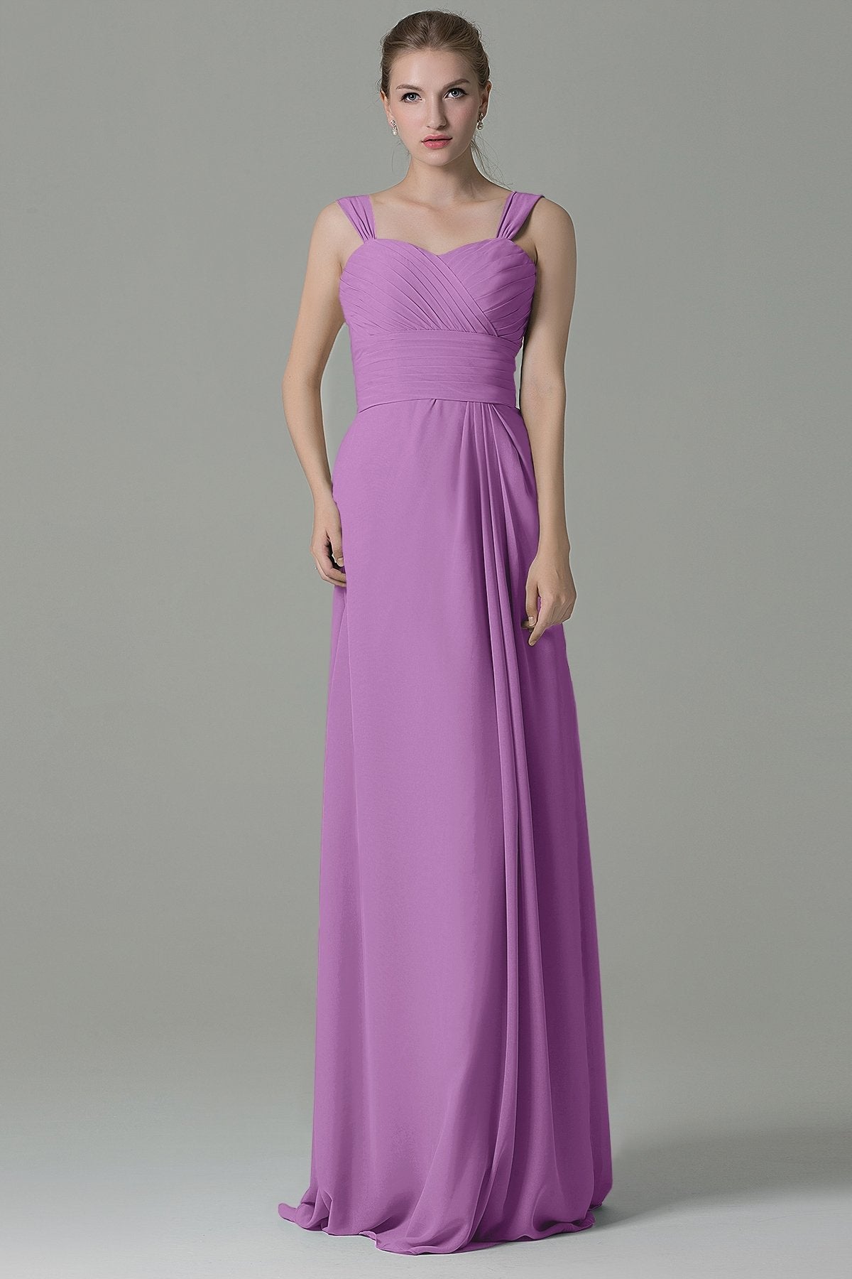 COCOMELODY Sheath Floor Length Chiffon Bridesmaid Dress COZF1500D 