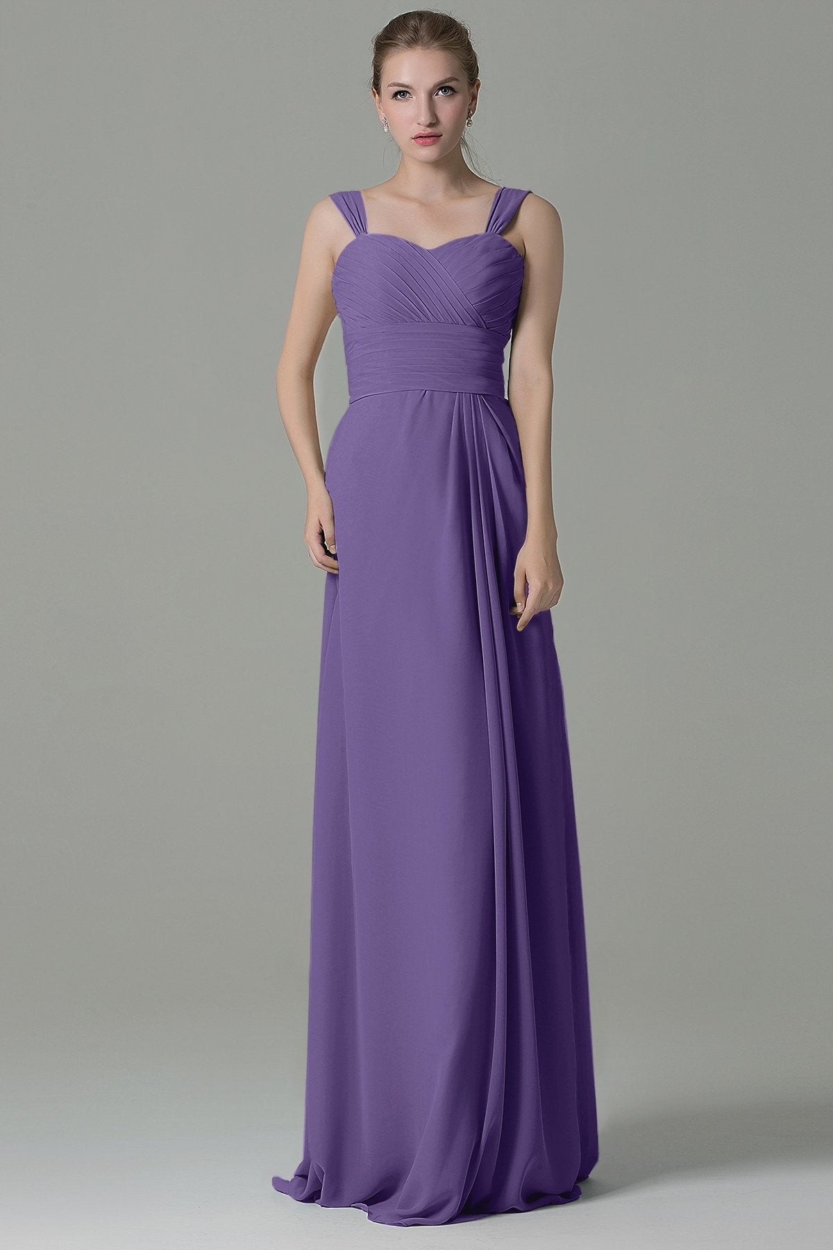 COCOMELODY Sheath Floor Length Chiffon Bridesmaid Dress COZF1500D 