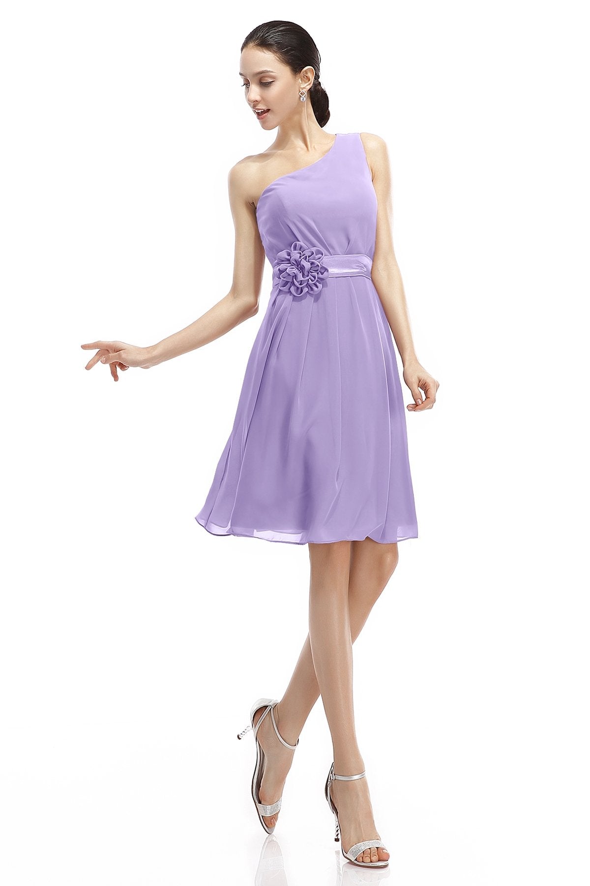 COCOMELODY A-Line Knee Length Chiffon Bridesmaid Dresses COZK1400D 