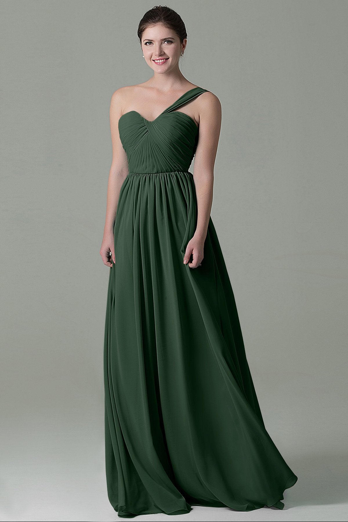 COCOMELODY Sheath Floor Length Chiffon Bridesmaid Dress COZK15009 