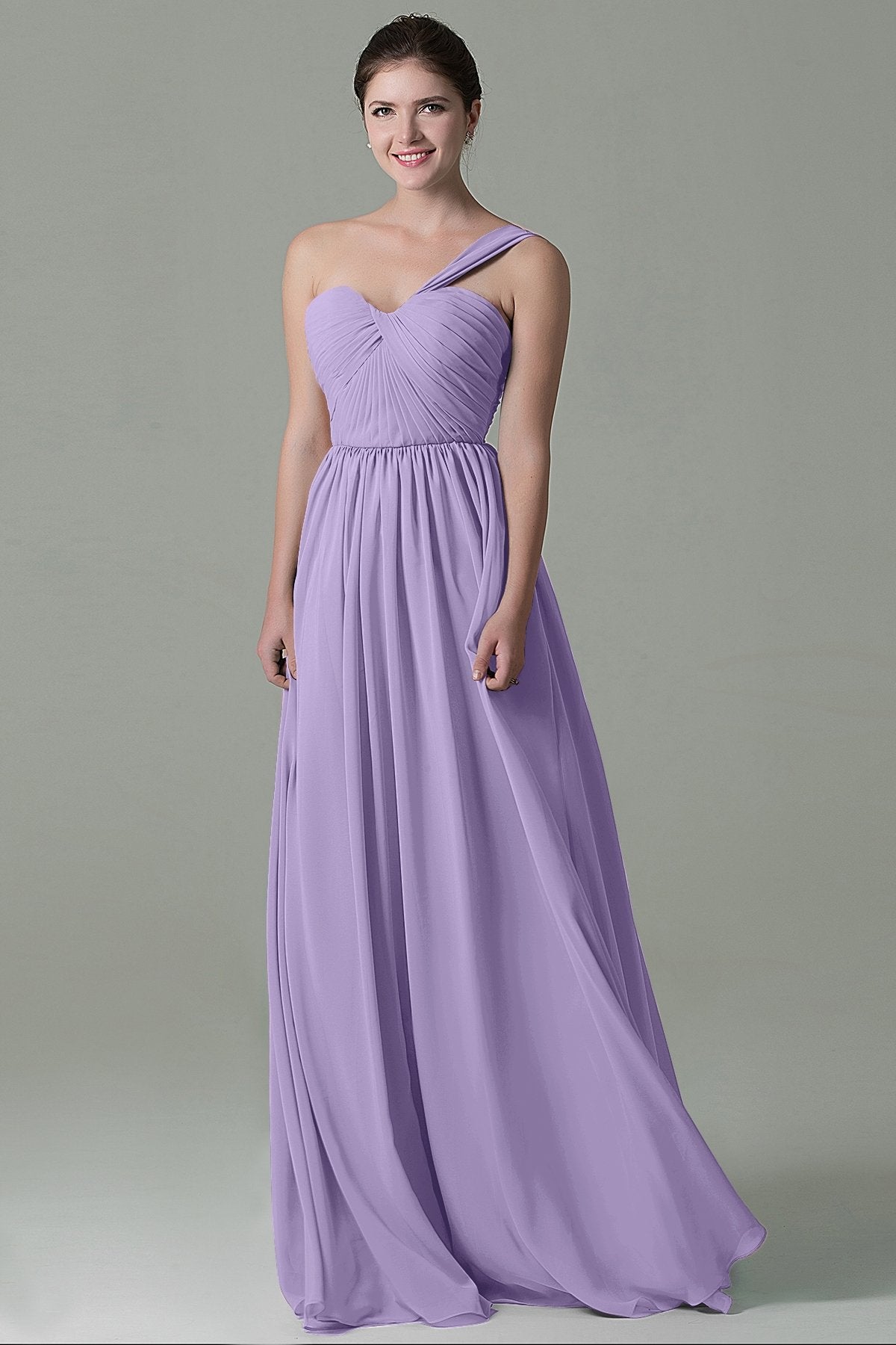 COCOMELODY Sheath Floor Length Chiffon Bridesmaid Dress COZK15009 