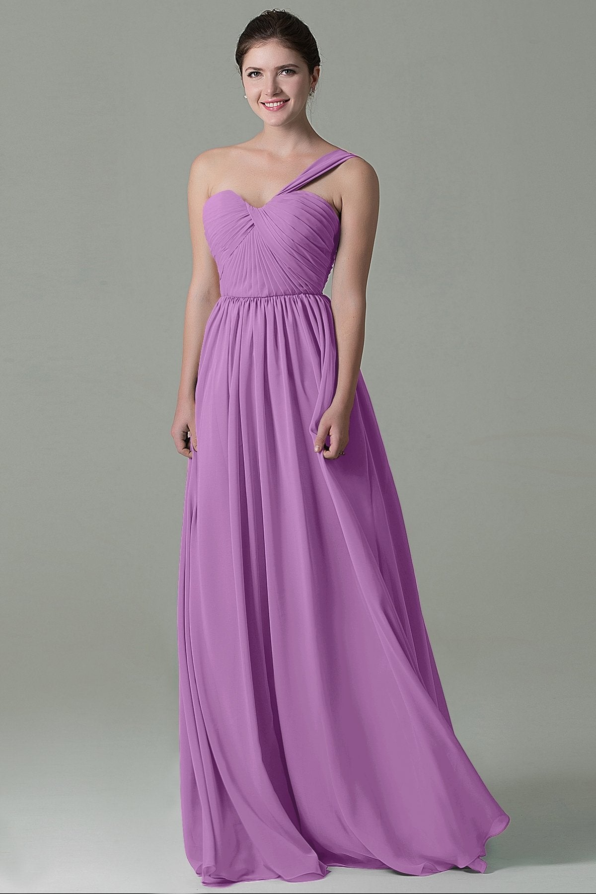 COCOMELODY Sheath Floor Length Chiffon Bridesmaid Dress COZK15009 