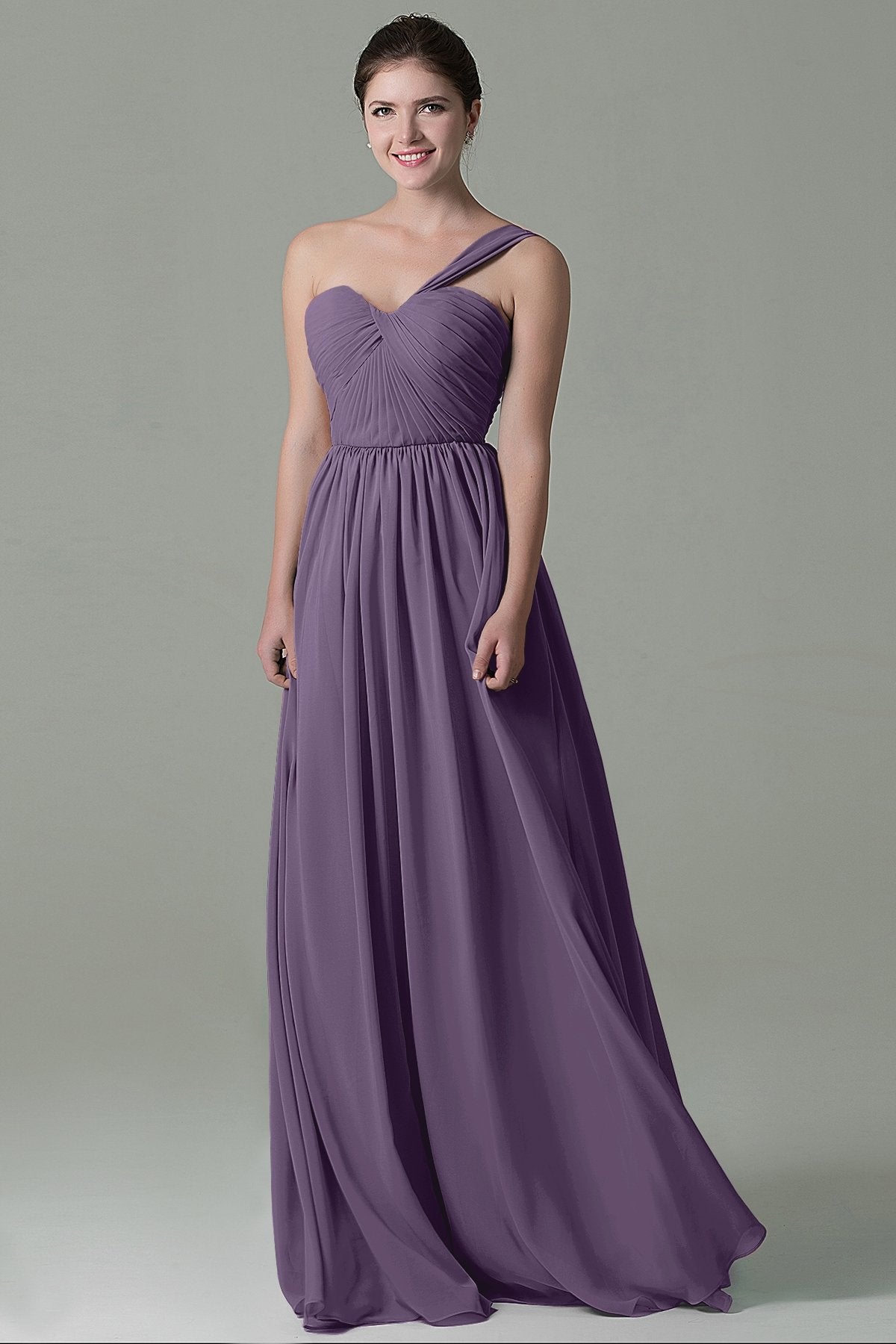 COCOMELODY Sheath Floor Length Chiffon Bridesmaid Dress COZK15009 