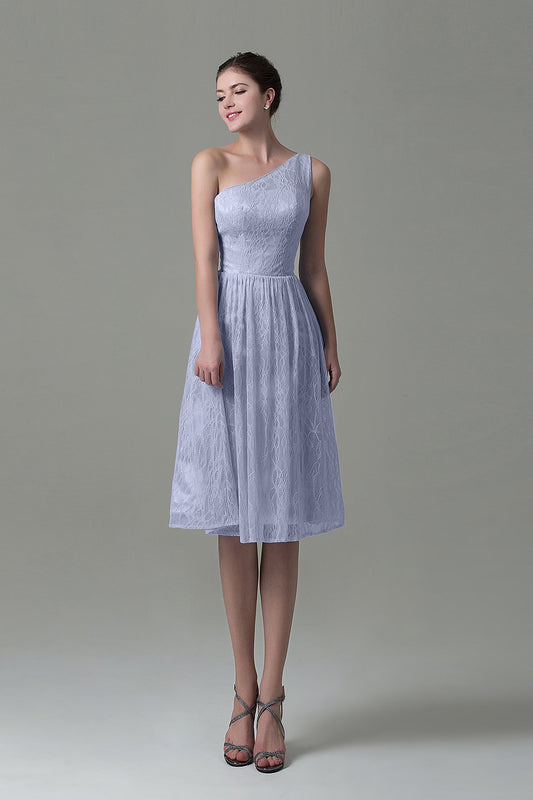 A-Line Knee Length Lace Bridesmaid Dress COZK16009