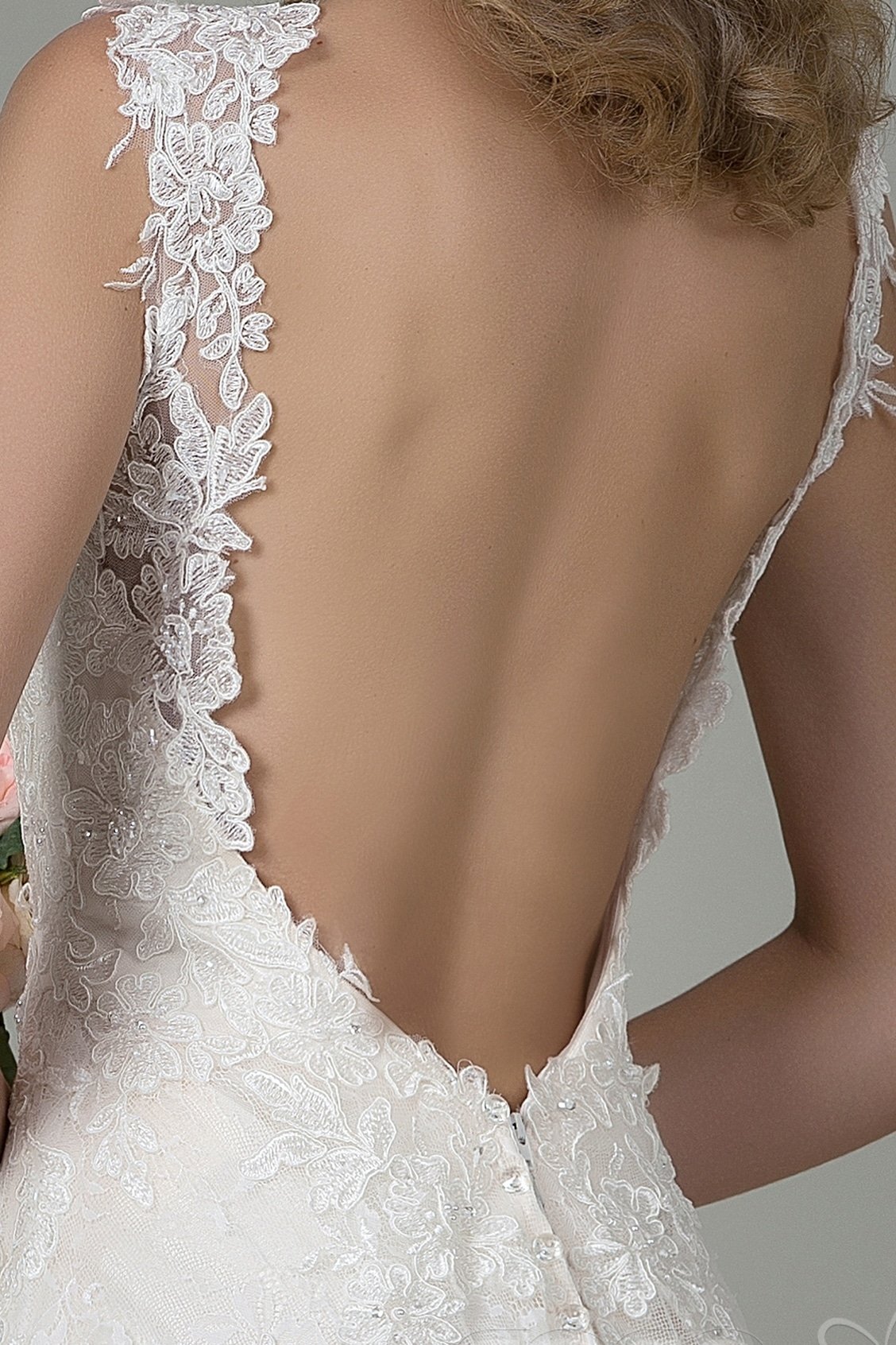 Sheath-Column Straps Court Train Wedding Dress CWVT15002 – COCOMELODY