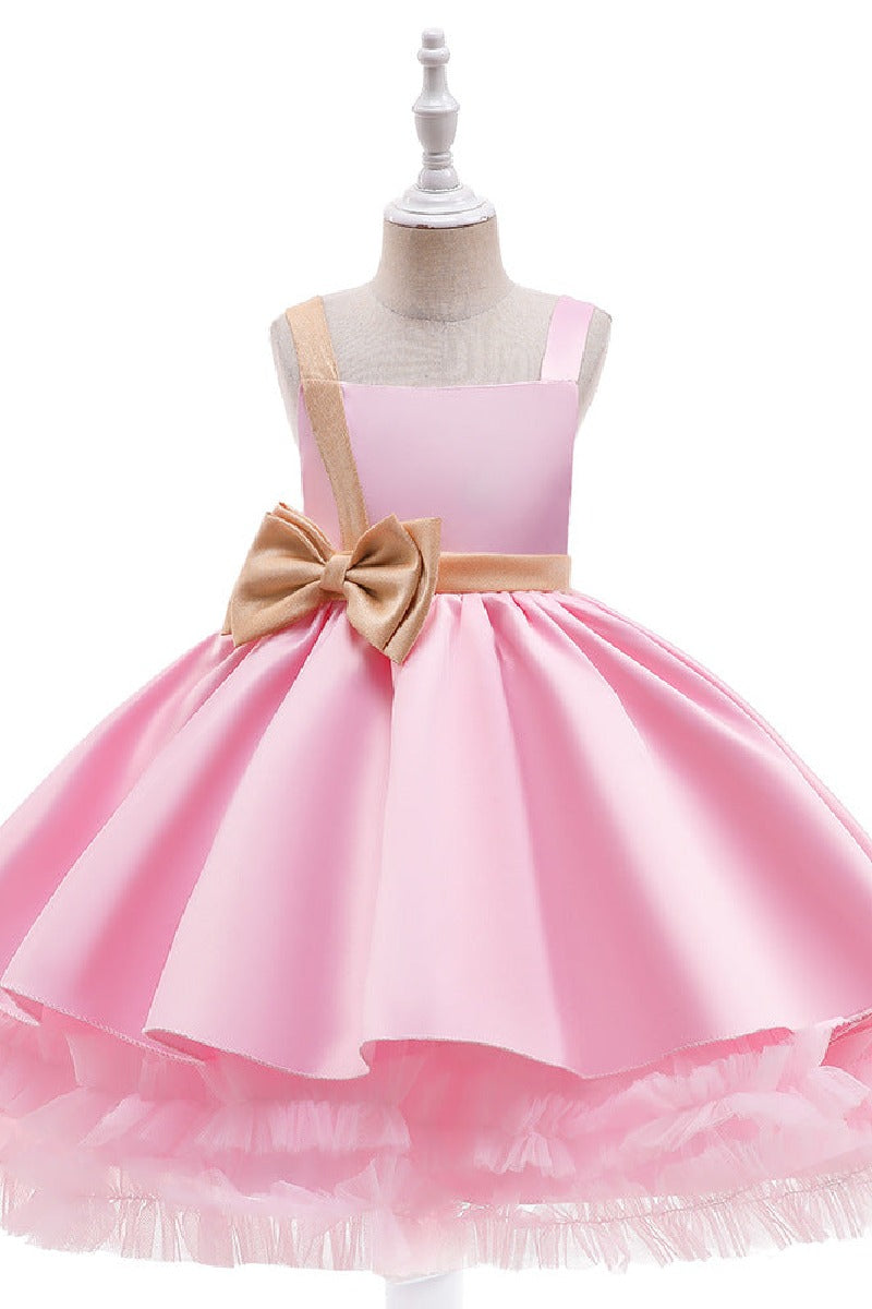 A-Line Mini Satin Flower Girl Dress 682558338968