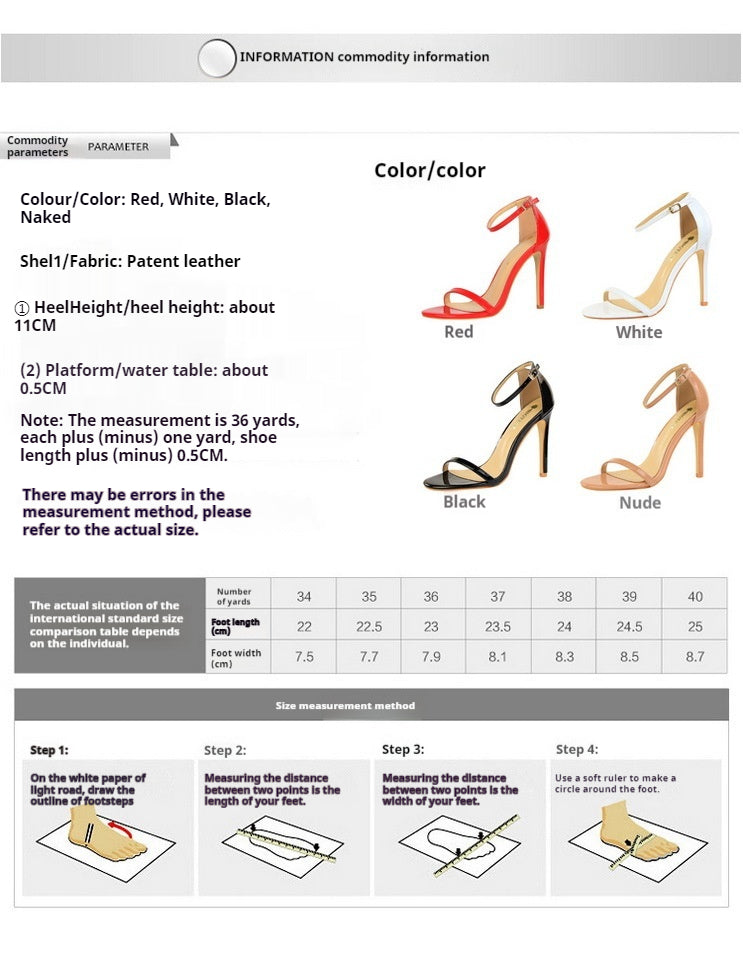 Fashion super high heels patent leather open-toe sandals summer sexy dress shoes 570982649397