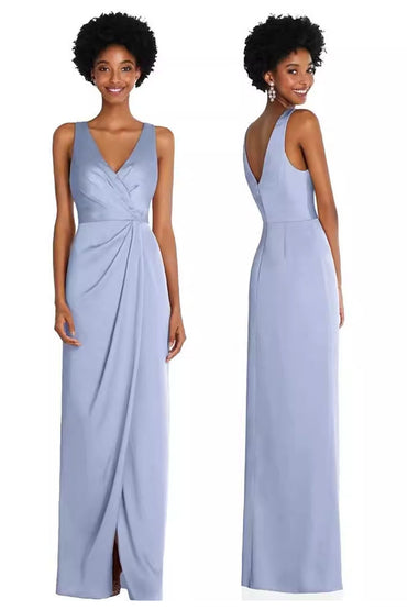 A-Line Maxi Chiffon  Bridesmaid Dress  837742062907