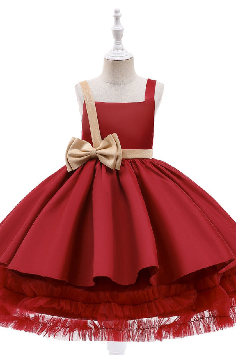 A-Line Mini Satin Flower Girl Dress 682558338968