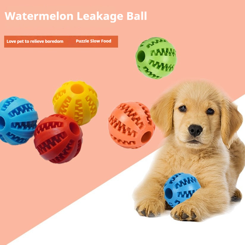 Pet leaky ball toy teething resistance training pet supplies 742778970075