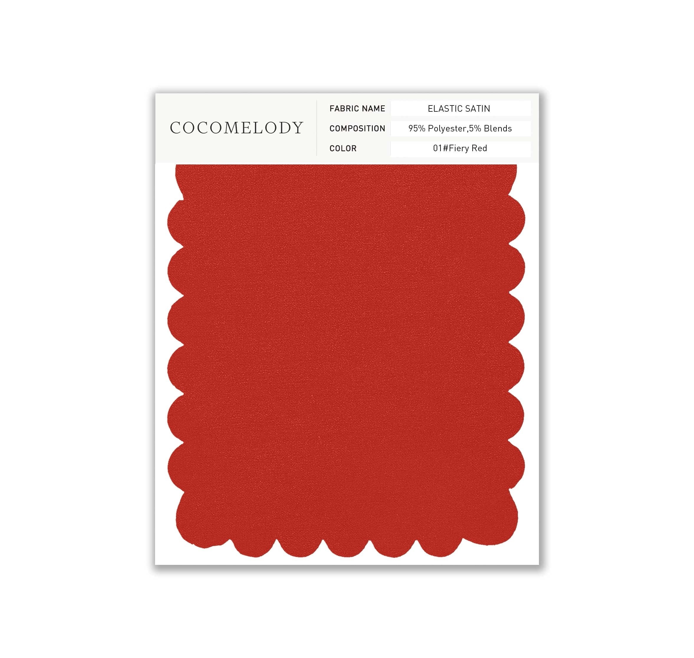 COCOMELODY Elastic Satin Fabric Swatch in Single Color SWES16004 