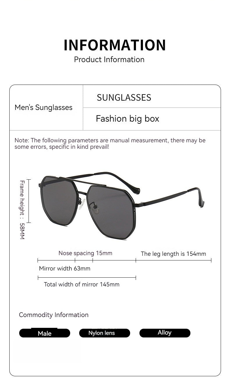 High-end sunglasses Metal UV protective sunglasses 831302852731