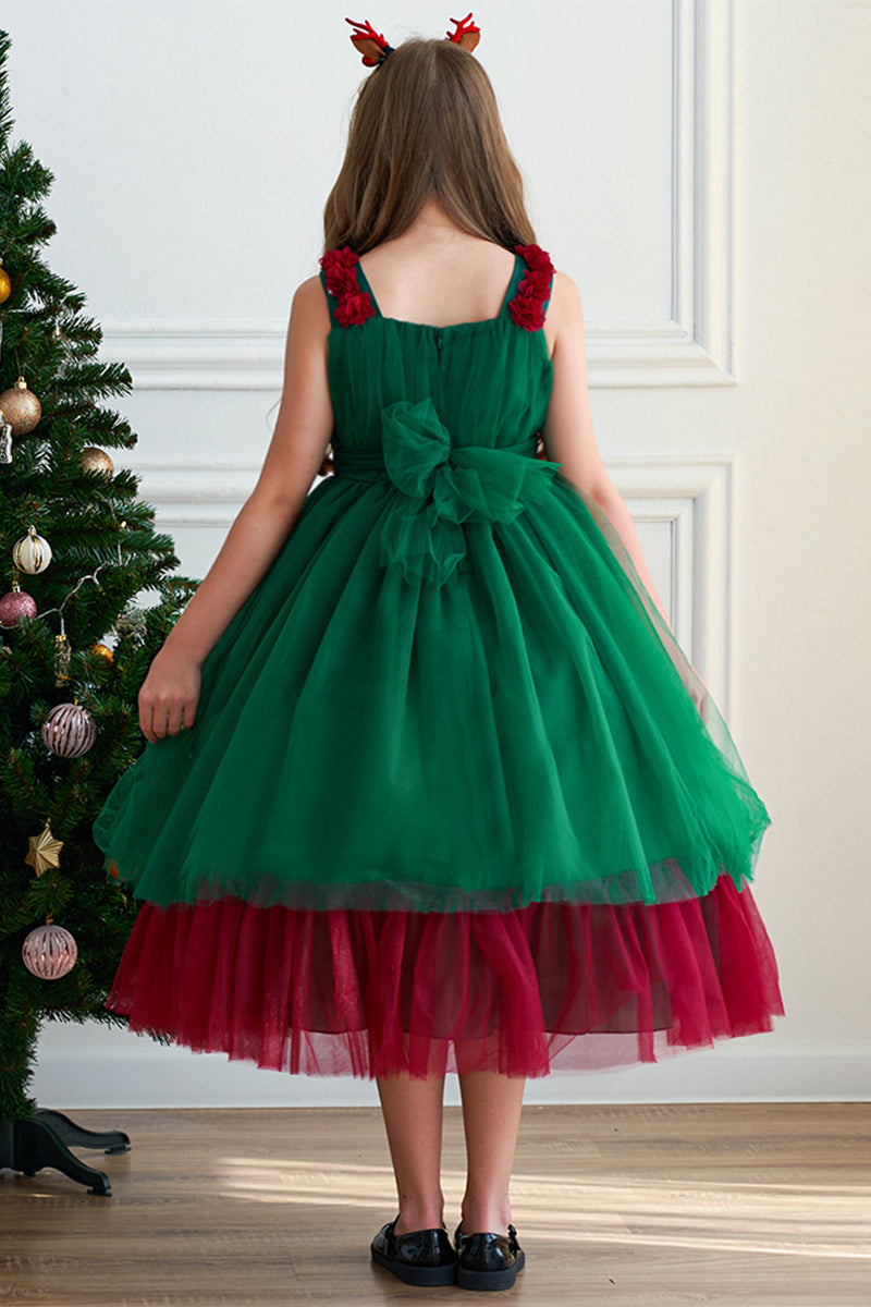 A-Line Midi Organza Flower Girl Dress 740889975918