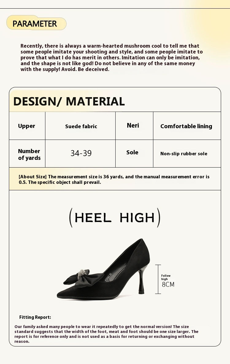 Pointy high heels match everything temperament dress shoes 746813568399