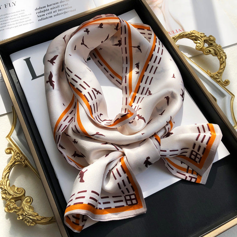 Mulberry silk scarf Double-sided silk scarf scarf streamer 636298573477