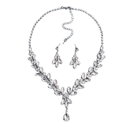 Bridal Accessories Exquisite Wedding accessories Luxury rhinestone necklace earrings 763389834646