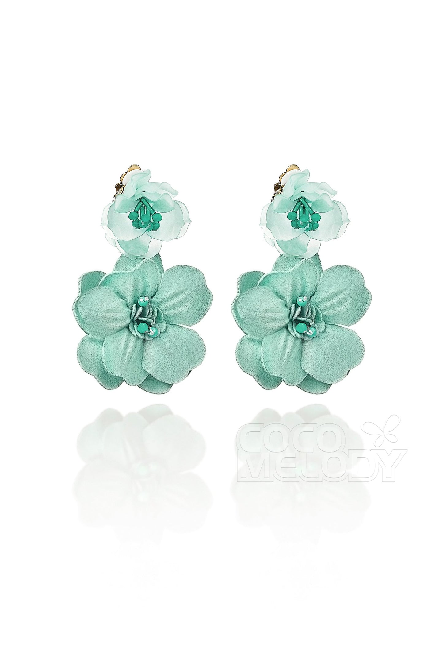 Fashion Flower Wedding Earrings with Beading HG18002