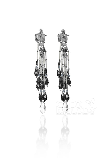 Fashion Zircon Wedding Earrings with Jewel Beading HG18019