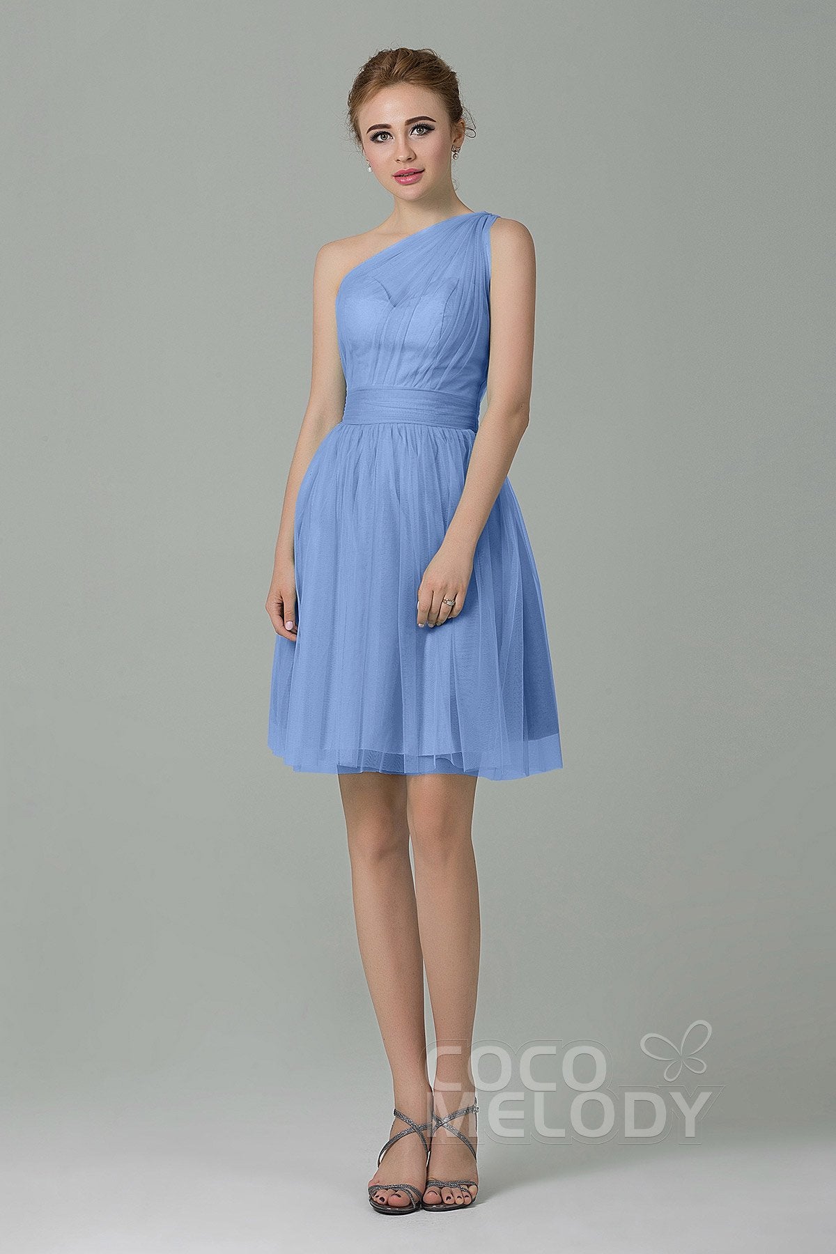 A-Line Short-Mini Tulle Bridesmaid Dress LOZM1503F – COCOMELODY