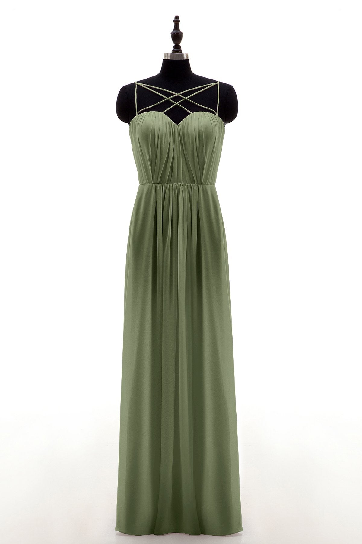 COCOMELODY Sheath-Column Floor Length Chiffon Bridesmaid Dress NB3315 