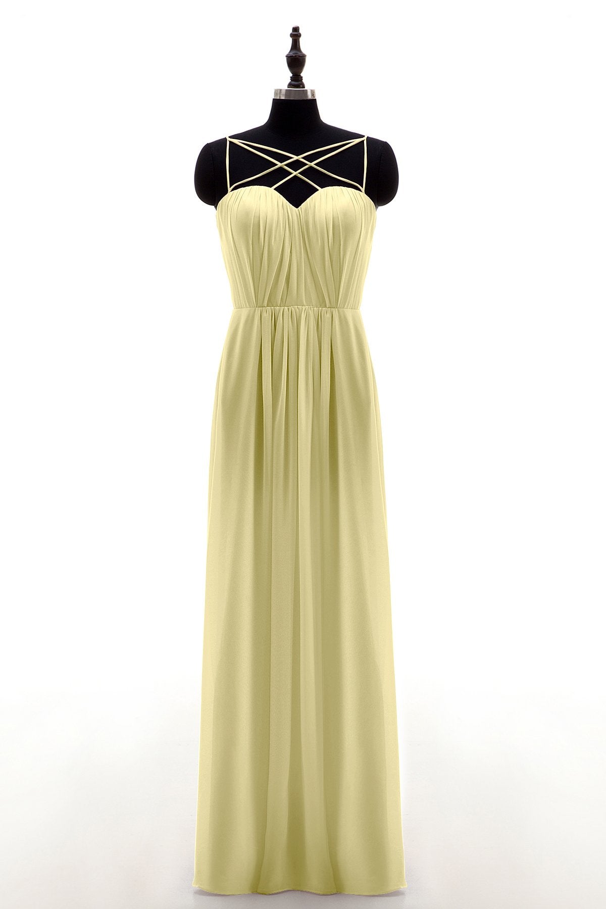 COCOMELODY Sheath-Column Floor Length Chiffon Bridesmaid Dress NB3315 