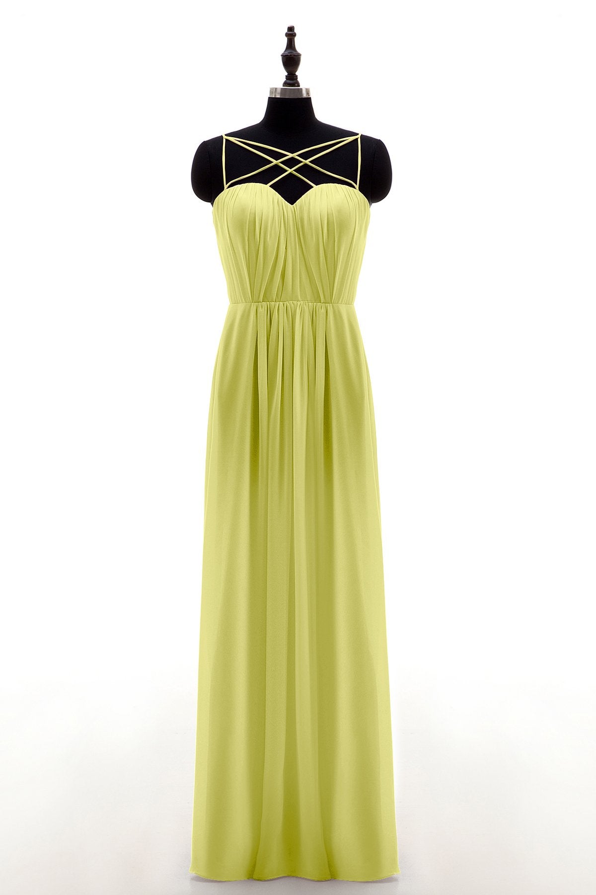 COCOMELODY Sheath-Column Floor Length Chiffon Bridesmaid Dress NB3315 