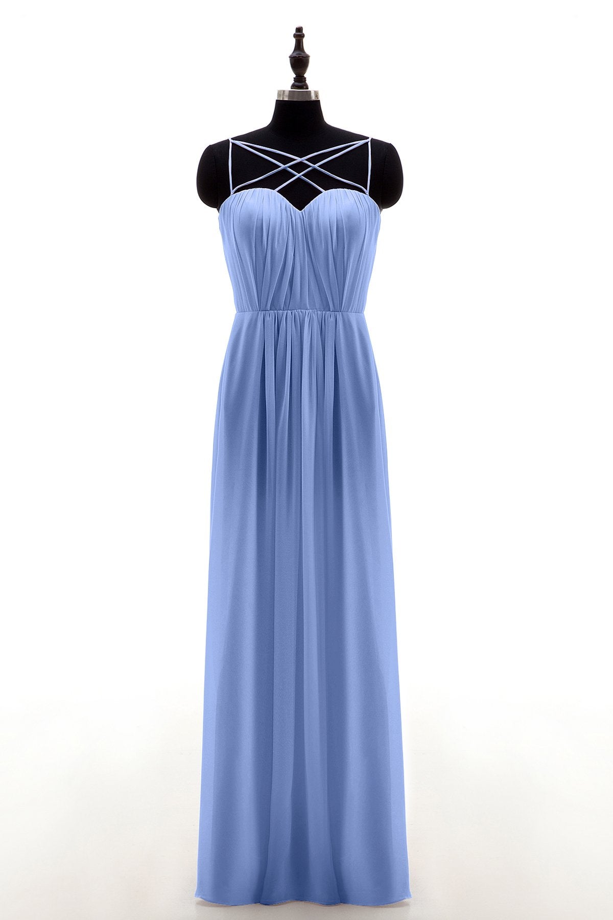 COCOMELODY Sheath-Column Floor Length Chiffon Bridesmaid Dress NB3315 