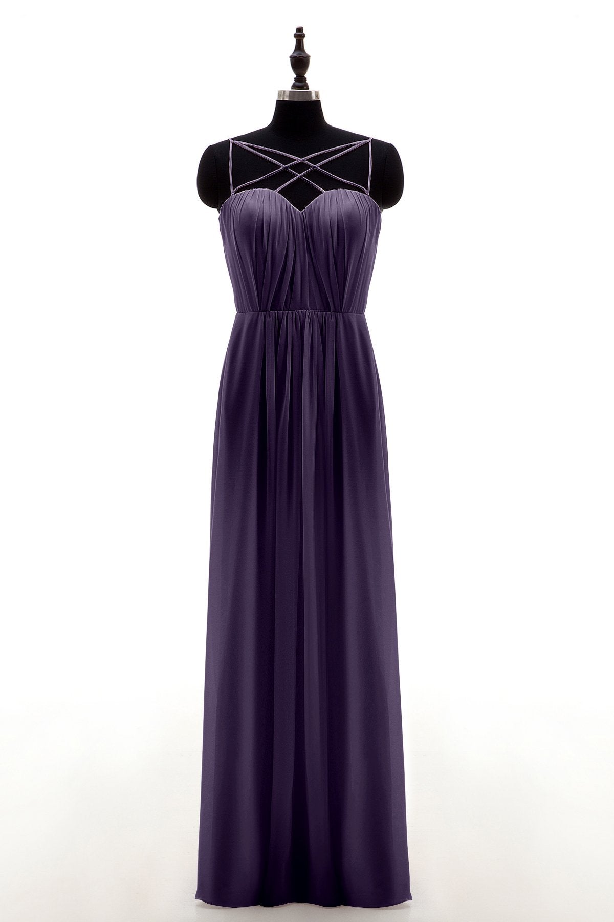 COCOMELODY Sheath-Column Floor Length Chiffon Bridesmaid Dress NB3315 