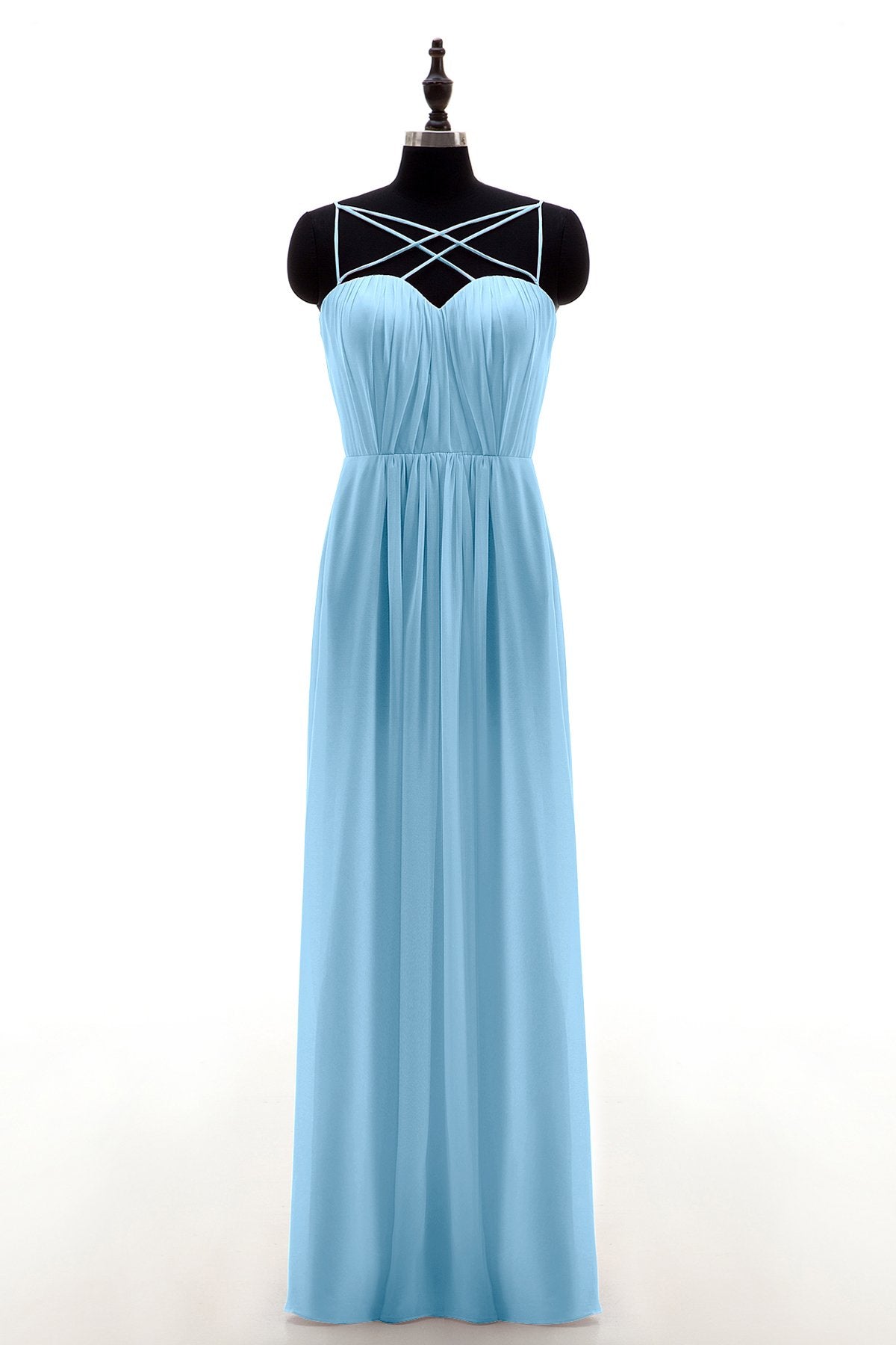 COCOMELODY Sheath-Column Floor Length Chiffon Bridesmaid Dress NB3315 