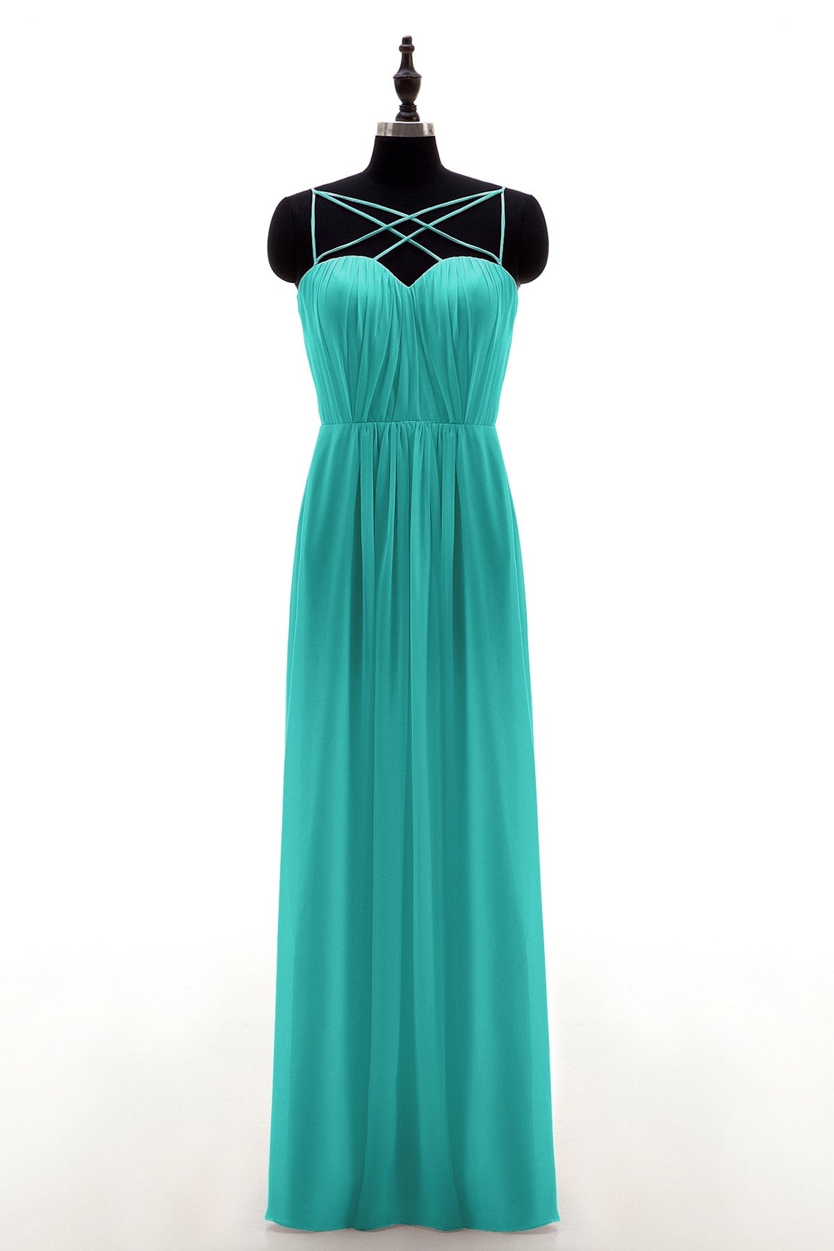 COCOMELODY Sheath-Column Floor Length Chiffon Bridesmaid Dress NB3315 