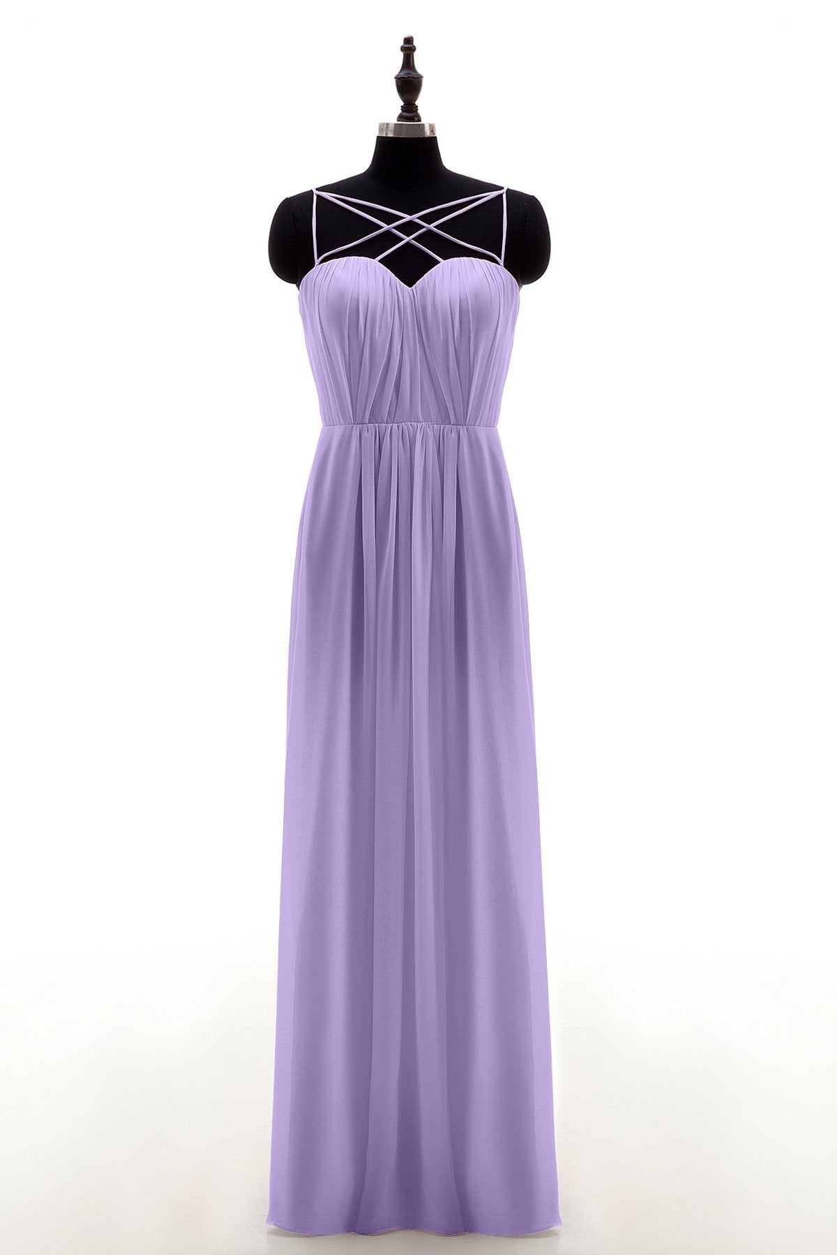 COCOMELODY Sheath-Column Floor Length Chiffon Bridesmaid Dress NB3315 