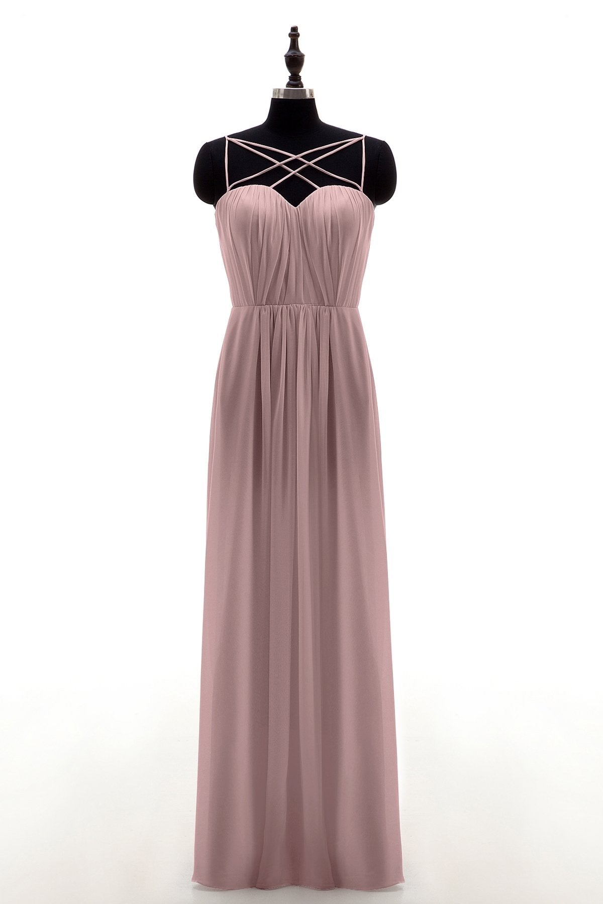 COCOMELODY Sheath-Column Floor Length Chiffon Bridesmaid Dress NB3315 